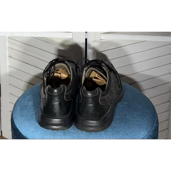 Clarks Mens Slone Lace Up Oxford Black Leather Shoes Size 10.5 - Picture 6 of 10